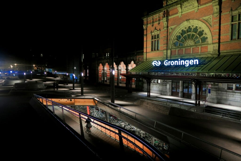 Grachtenfahrt Groningen am nacht